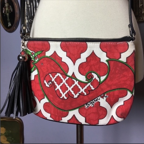 Brighton PAX Peace Dove Canvas Crossbody Purse - Picture 7 of 14